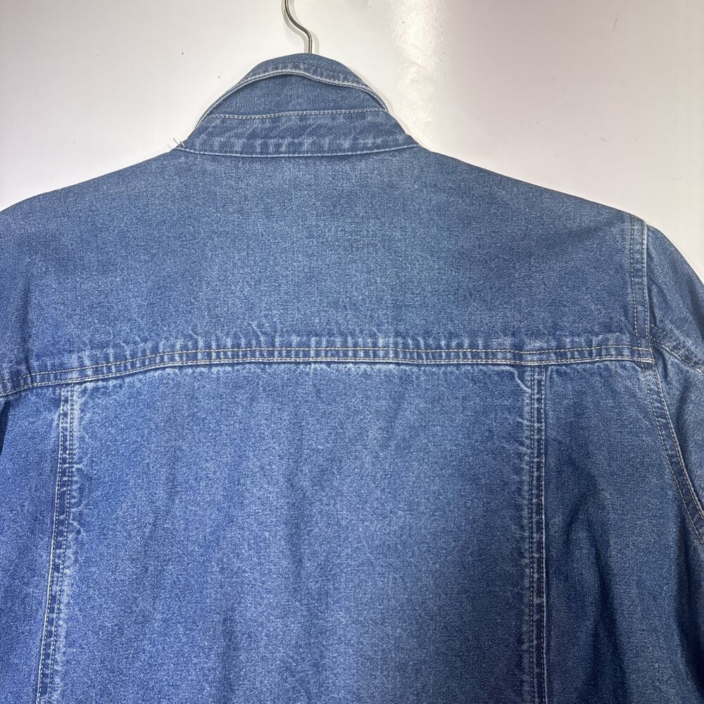 Vtg Womens Denim & Co Jean Jacket Sz 2X Floral Embroidered Light Weight - Picture 15 of 16